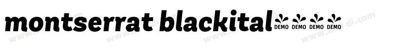 montserrat blackital字体转换